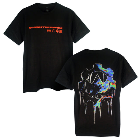 Melting COG Tee - Black front and back